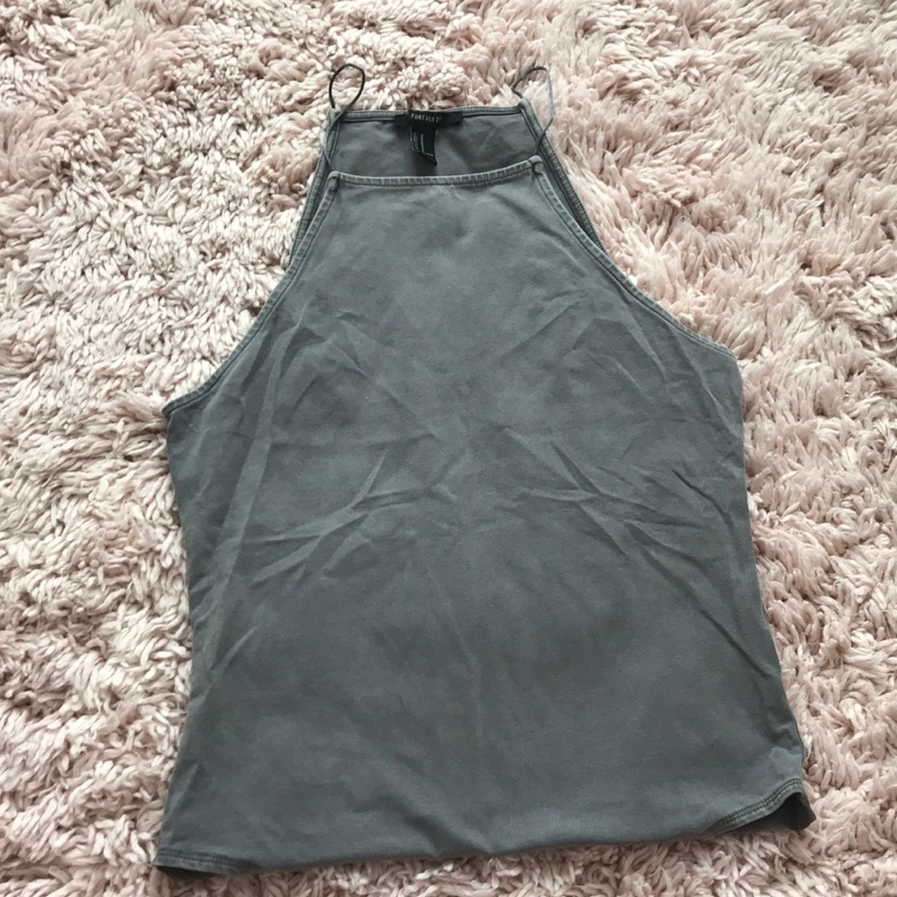 Gray body suit. Tank top